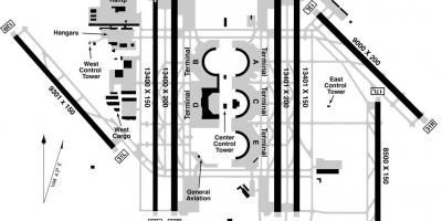 DFW airport terminal b mapě