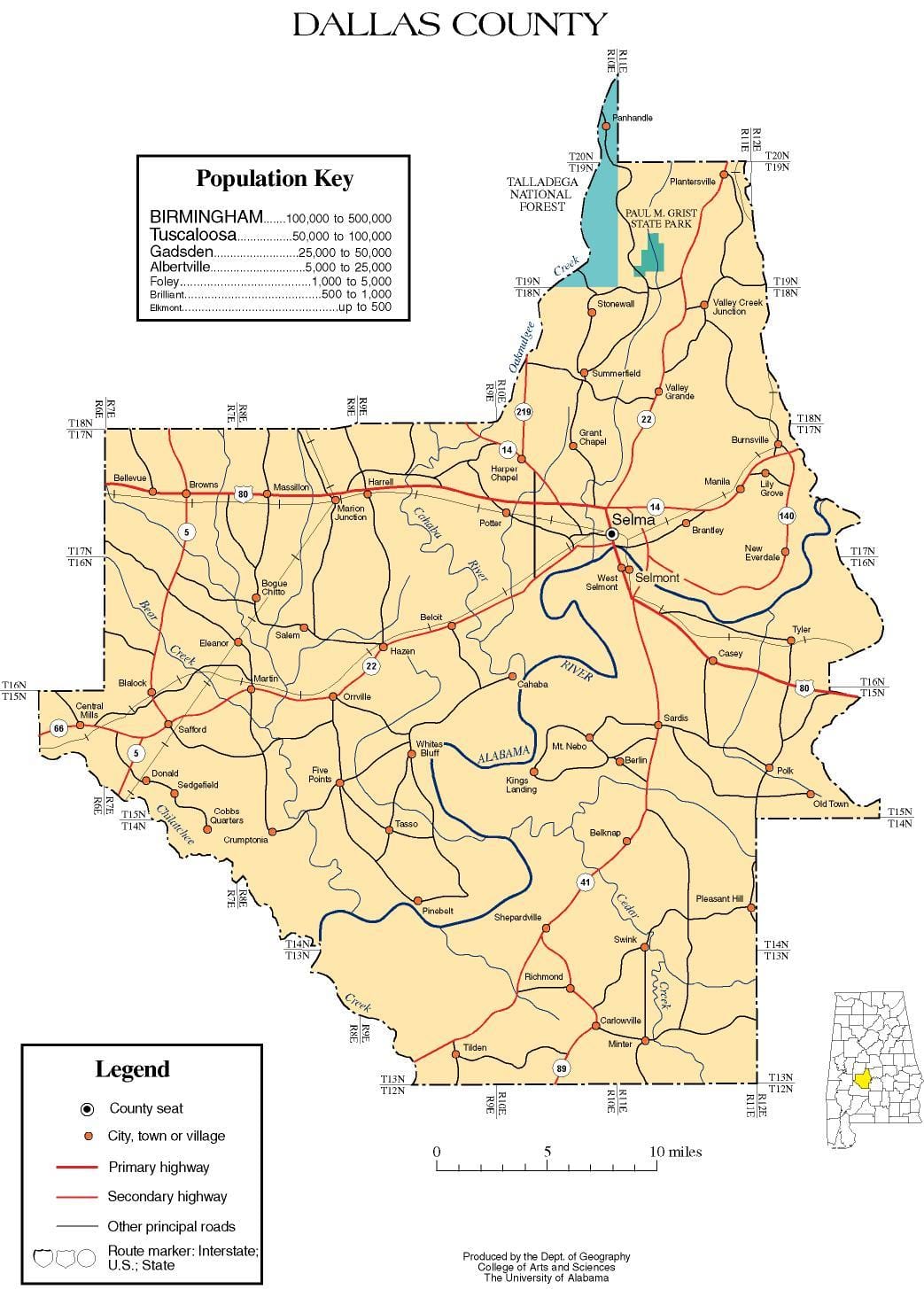 mapa Dallasu