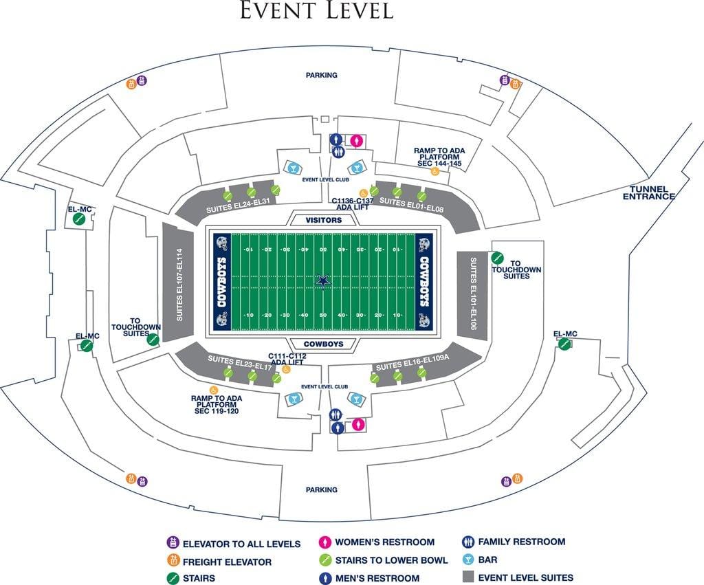 Cowboys stadium parkování mapě