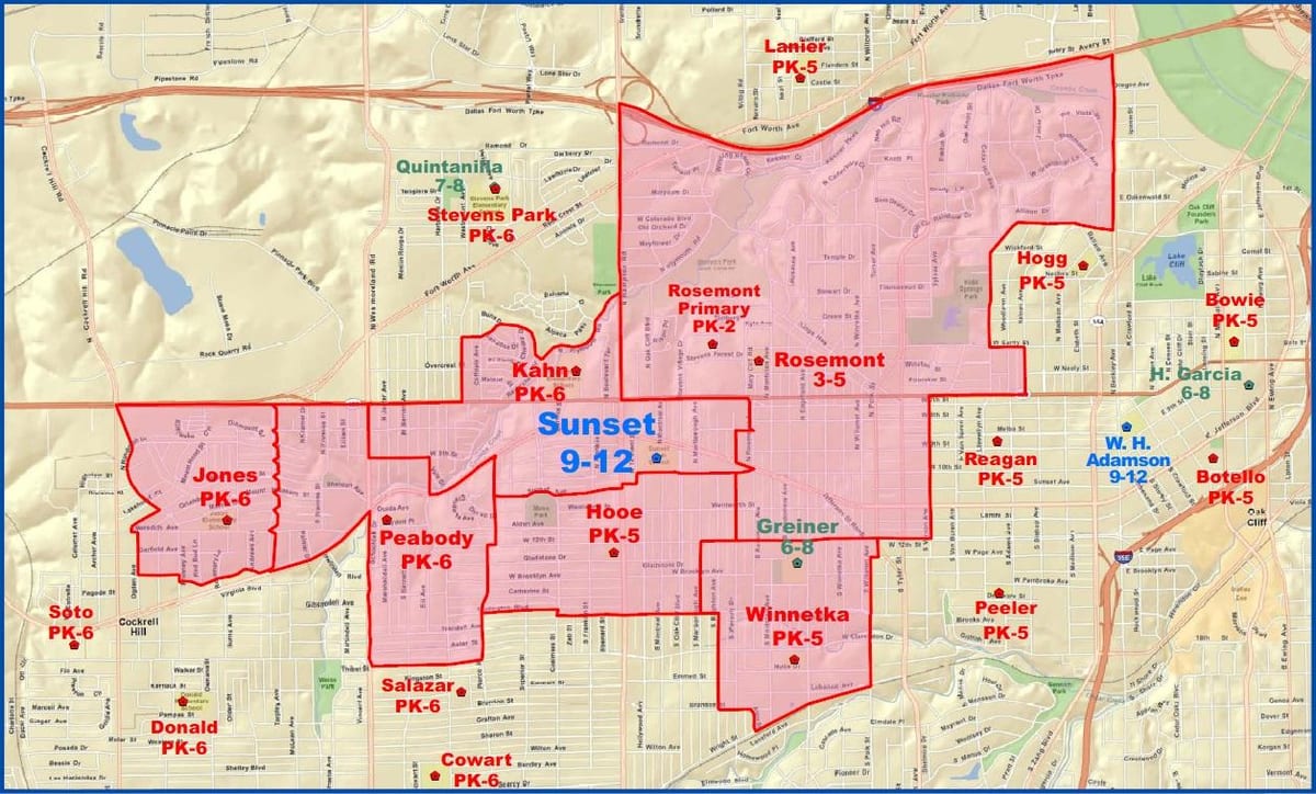 Dallas isd okres mapě