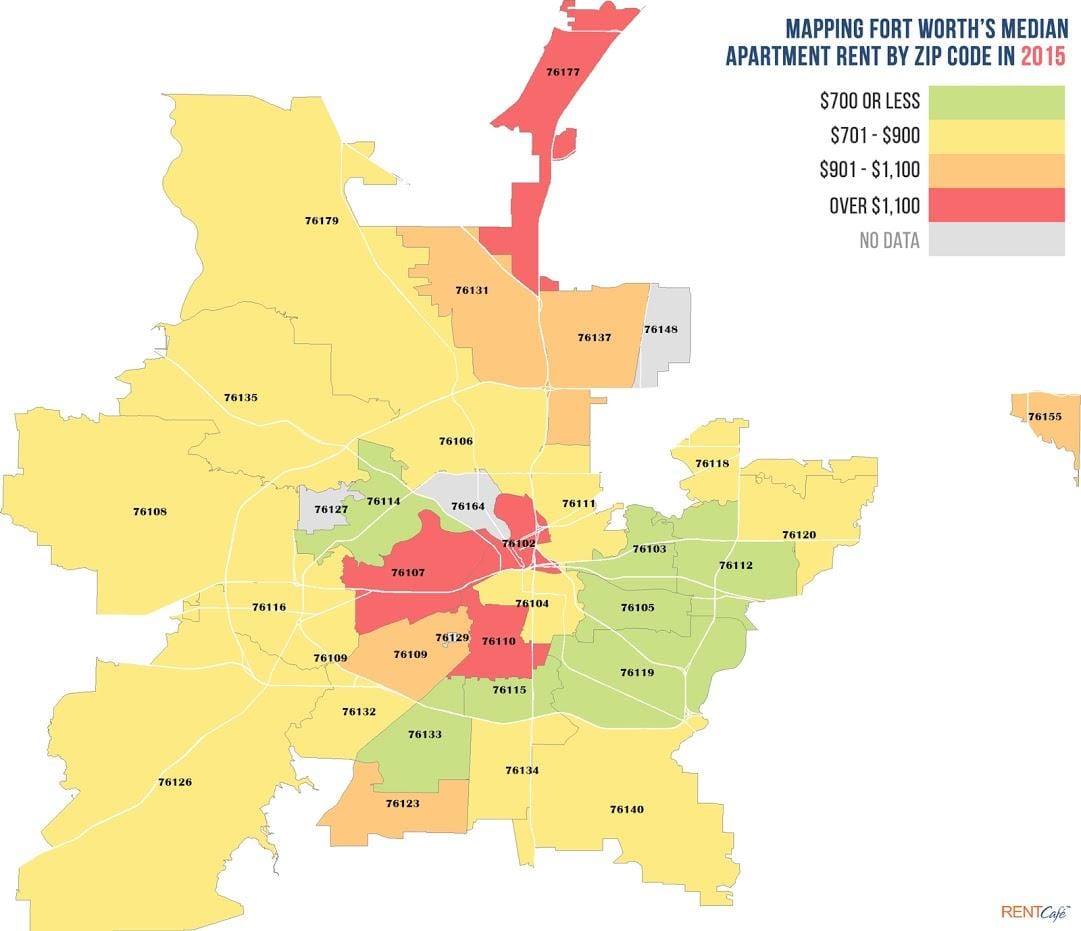 psč mapa Dallas