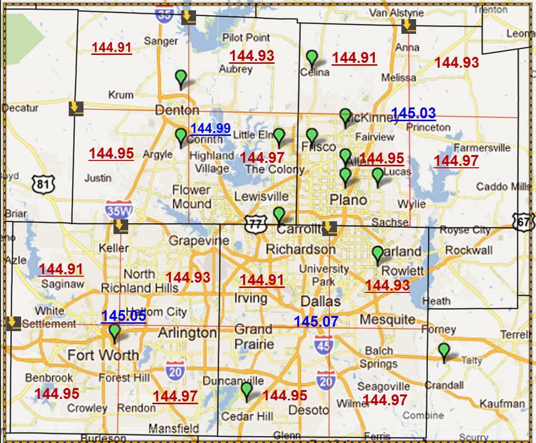 Dallas Texas zip code mapě