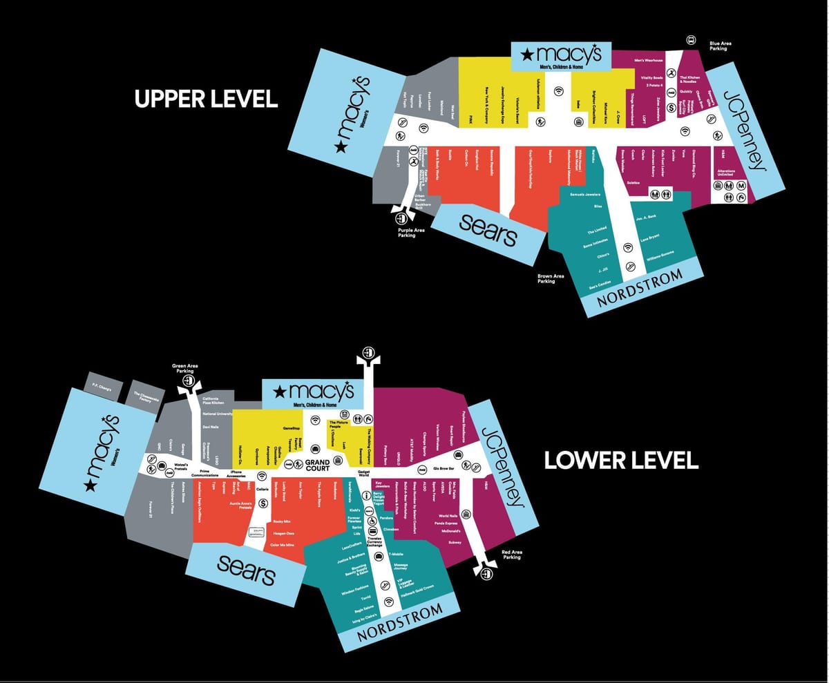 mapa Stonebriar mall