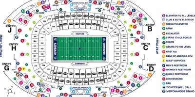 Mapa AT&T stadium
