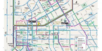 Dallas autobusové trasy mapě