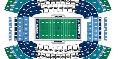 Cowboys stadium mapě