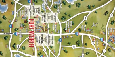 Mapa Dallas Fort Worth
