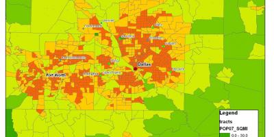 Mapa Dallasu metroplex