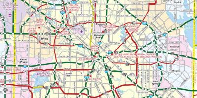 Mapa Dallas předměstí