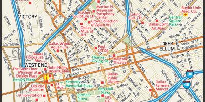 Mapa Dallasu ulicích