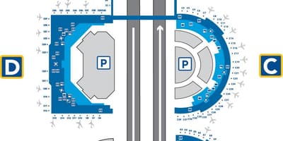 DFW airport terminal d mapa