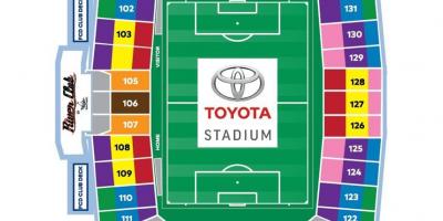 Mapa Toyota Stadionu Dallas