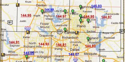 Dallas Texas zip code mapě